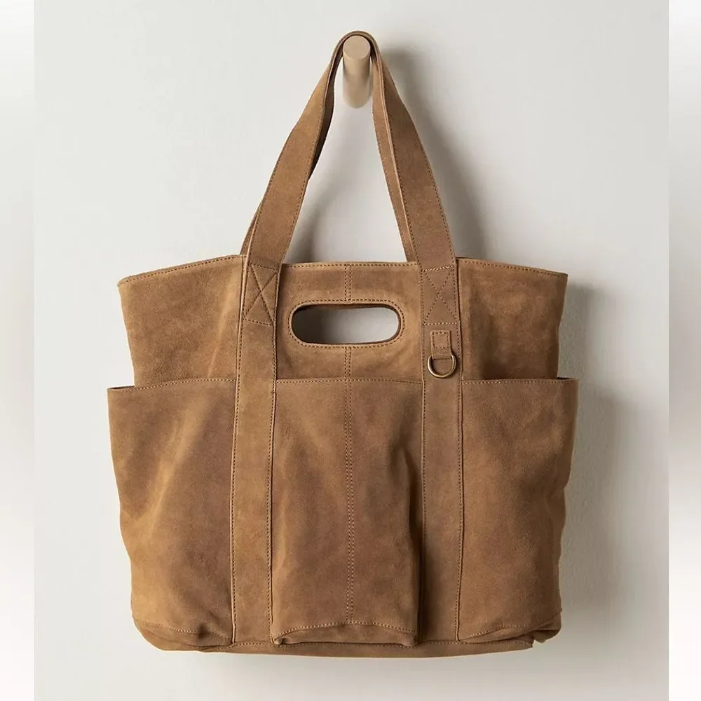 FREE PEOPLE Suede Caravan Tote